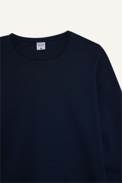 بلوزة اوفر سايز بياخة مستديرة