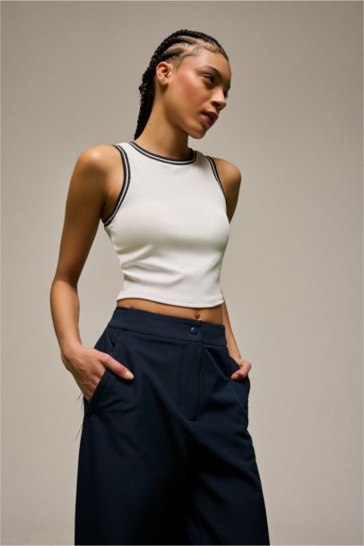 Standard Fit Ribana Crew Neck Tank Top