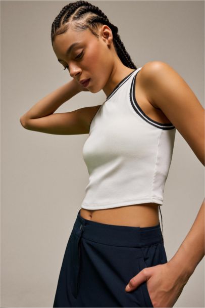 Standard Fit Ribana Crew Neck Tank Top