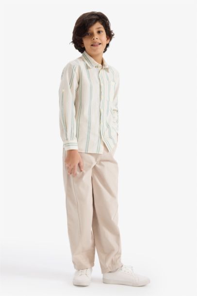 Boy Barrel Fit Straight Leg Gabardine Trousers
