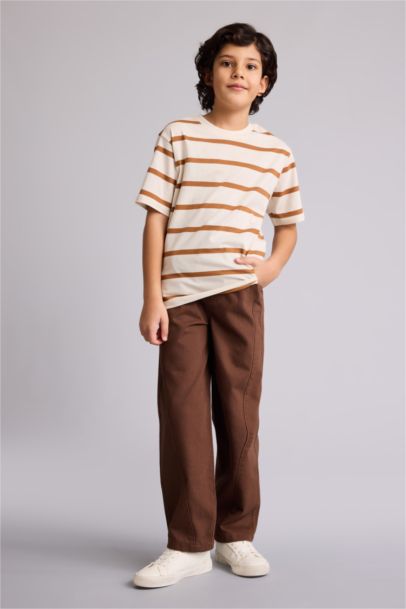 Dikiş Detaylı Gabardın Pantolon Erkek Çocuk