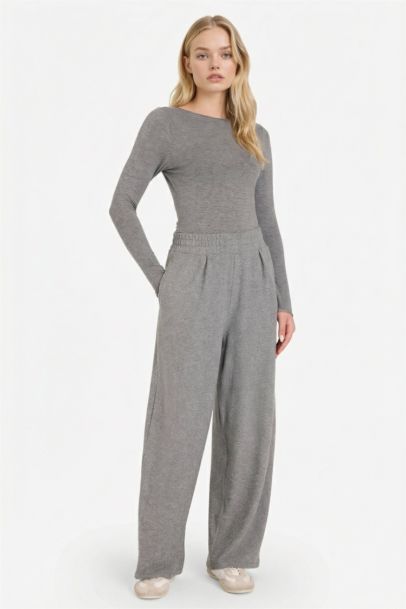 Wide Leg Soft Touch Trousers