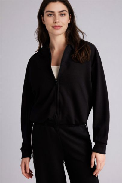 Standart Fıt Kapüşonlu Modal Hırka