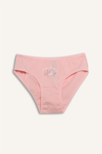 Unicorn Baskılı Penye 3'lü Slip Külot Kız Çocuk