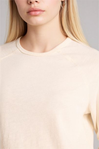 Regular Fıt Bisiklet Yaka Basıc Düz Uzun Kollu Tişört