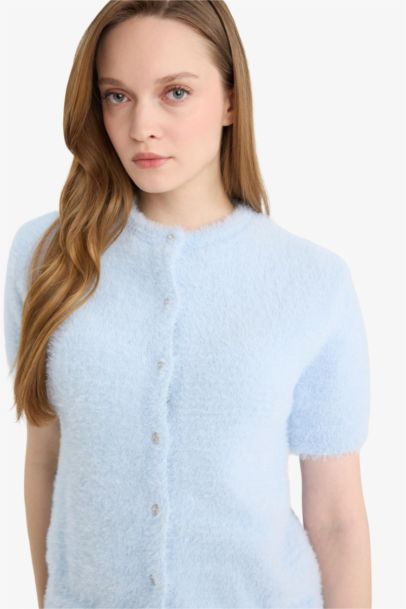 Regular Fit Crew Neck Knitwear Cardigan