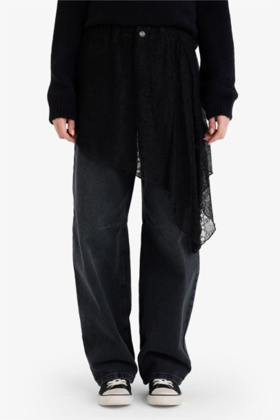 A-Line Normal Waist Lace Mini Skirt