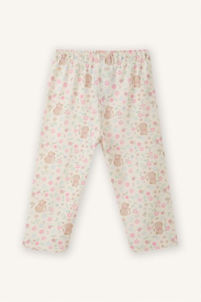 Desenli 2'li Pijama Takımı Kız Bebek