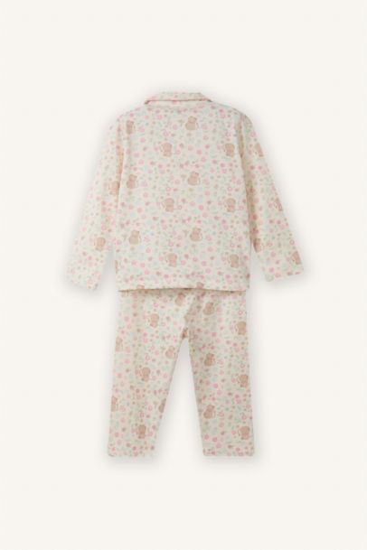 Desenli 2'li Pijama Takımı Kız Bebek