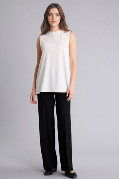 Slim Fit Cotton Crew Neck Short Sleeve Tunic