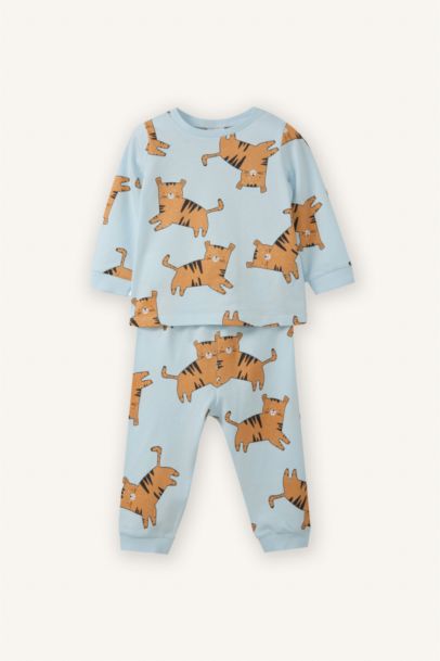 Kaplan Desenli 2'li Pijama Takımı Erkek Bebek