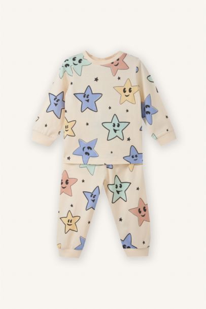 Yıldız Desenli 2'li Pijama Takımı Erkek Bebek