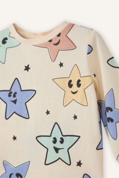 Yıldız Desenli 2'li Pijama Takımı Erkek Bebek