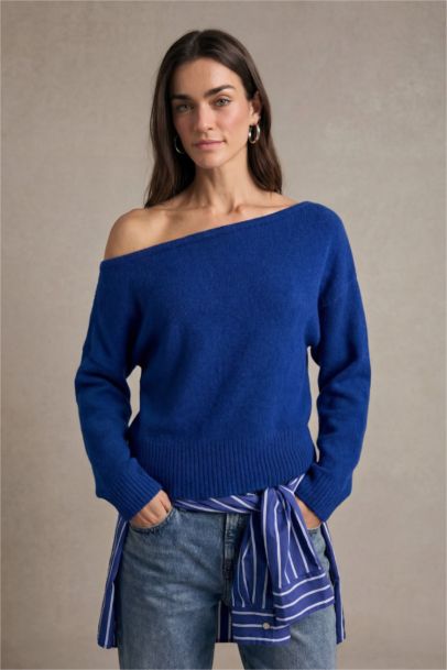 Regular Fit Strapless Knitwear Pullover