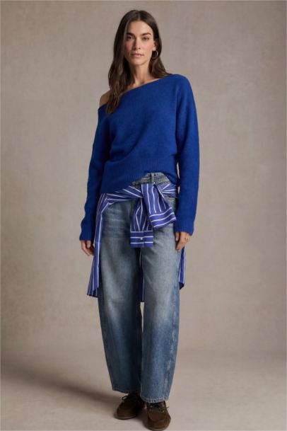 Regular Fit Strapless Knitwear Pullover