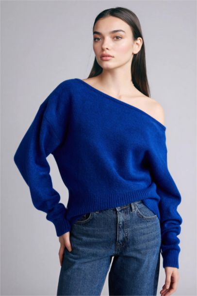 Regular Fit Strapless Knitwear Pullover