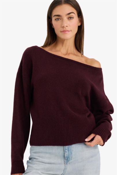 Regular Fit Strapless Knitwear Pullover