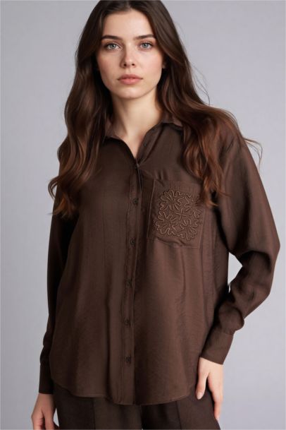 Relax Fıt Krinkıl Kumaş Gömlek