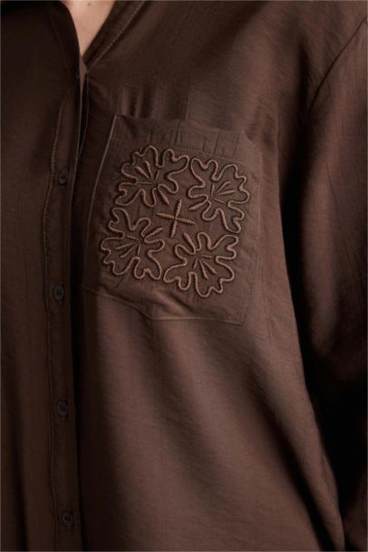 Relax Fıt Krinkıl Kumaş Gömlek