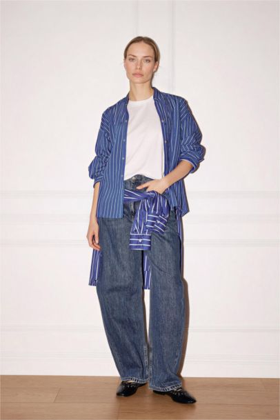 قميص ردن طويل قصة مريحة