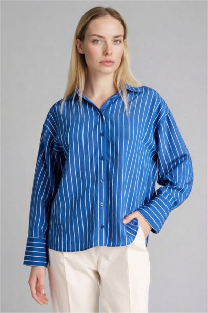 قميص ردن طويل قصة مريحة