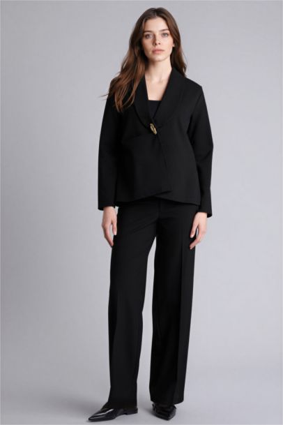 Asimetrik V Yaka Pike Hırka