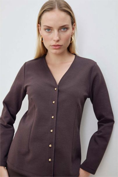 Regular Fit V-Neck Cardigan