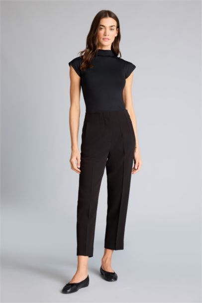 Slim Fit Half Turtleneck Sleeveless Tank Top