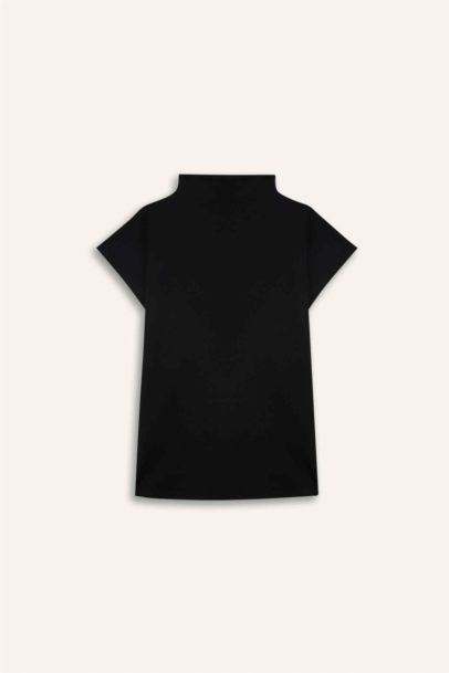 Slim Fit Half Turtleneck Sleeveless Tank Top