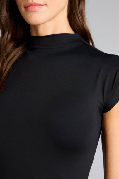 Slim Fit Half Turtleneck Sleeveless Tank Top