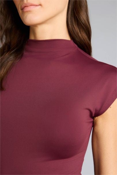 Slim Fit Half Turtleneck Sleeveless Tank Top