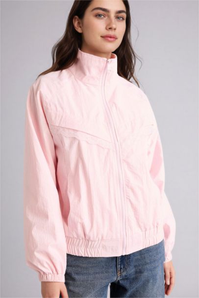 Dik Yaka Astarlı Paraşüt Ceket