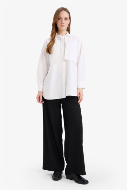 Regular Fit Poplin Long Sleeve Tunic