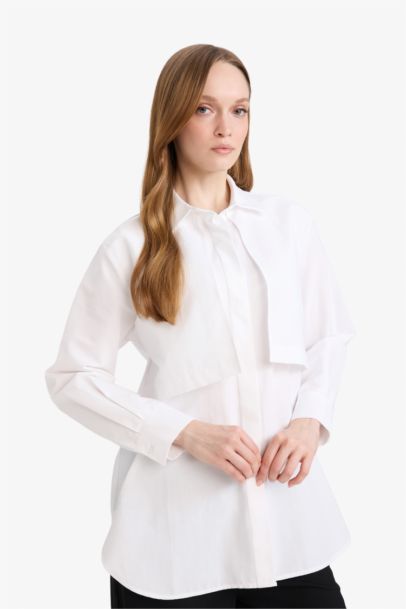 Regular Fit Poplin Long Sleeve Tunic