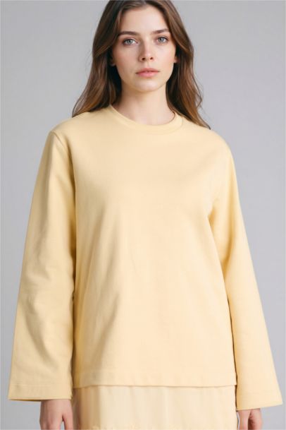 Regular Fıt Bisiklet Yaka Sweatshirt Tunik