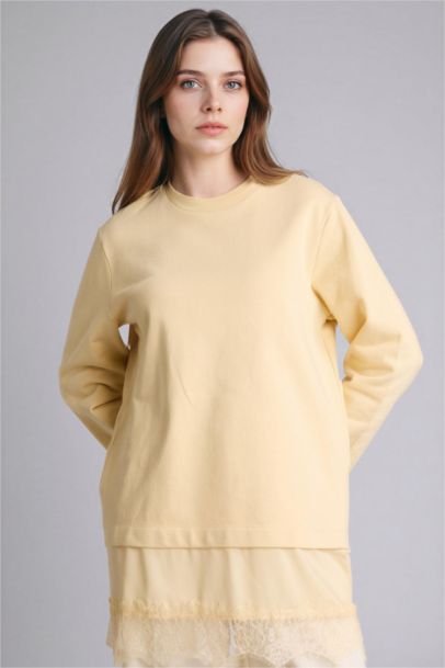 Regular Fit Crew Neck Sweat Tunic
