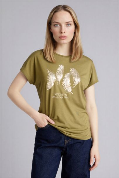 Baskılı Kısa Kollu Tişört