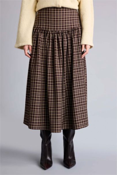 A Line Printed Maxi Skirt