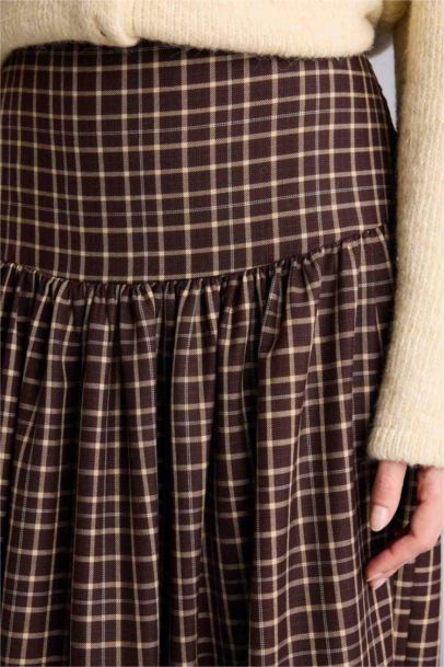 A Line Printed Maxi Skirt