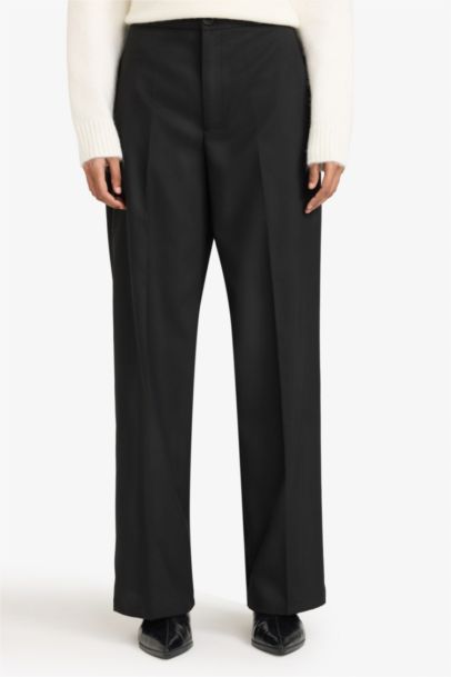 Standard Length Wide Leg Trousers