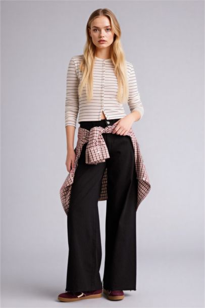 Slim Fit Crew Neck Ribana Cardigan