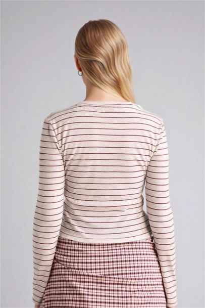 Slim Fit Crew Neck Ribana Cardigan