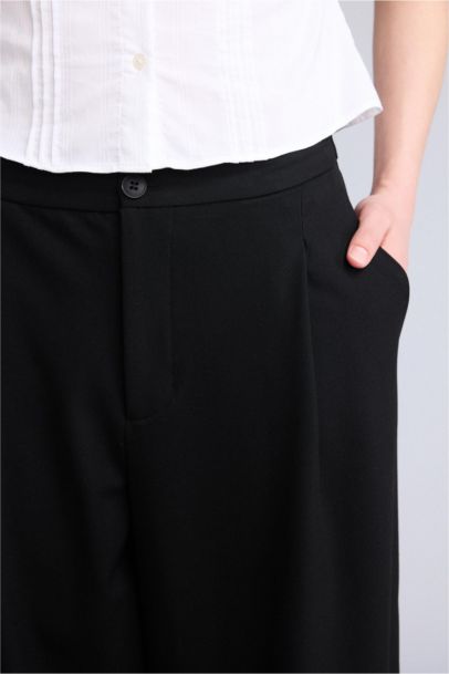 Balloon Fıt Yarı Elastik Bantlı Bel Pantolon