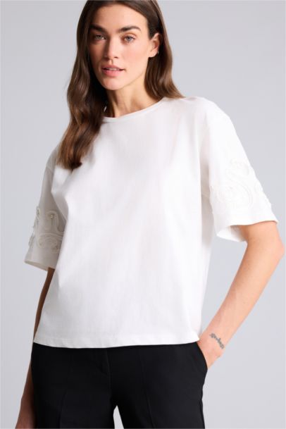 Relax Fıt Bisiklet Yaka Penye Kısa Kollu Tişört