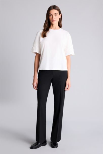 Relax Fıt Bisiklet Yaka Penye Kısa Kollu Tişört