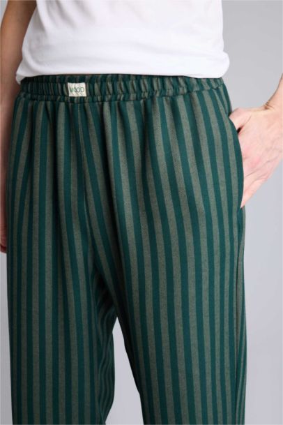 Regular Fit Striped Flanel Bottom