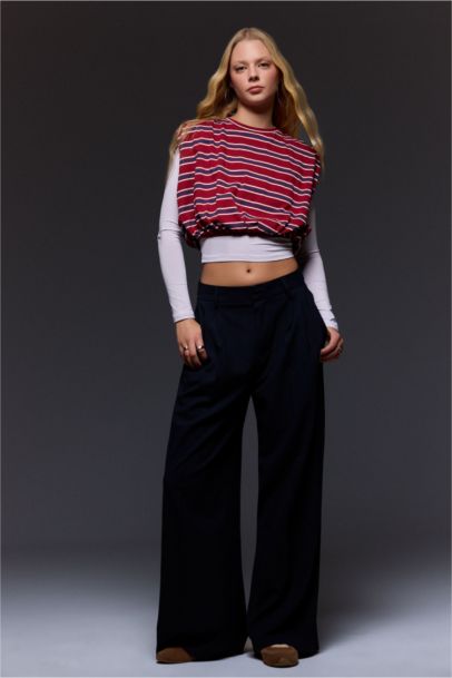 Balloon Fıt Bisiklet Yaka Kısa Kollu Tişört