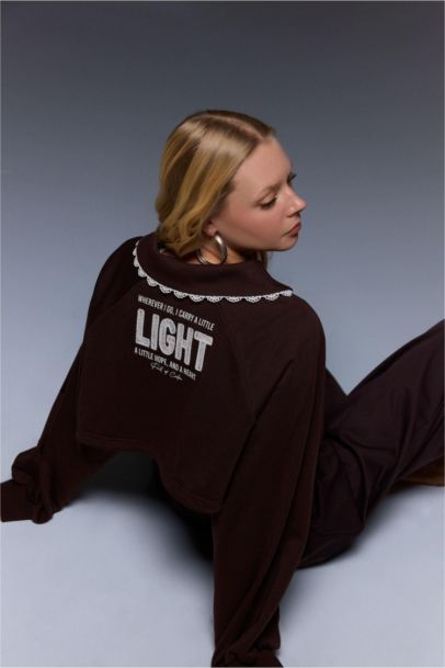 Printed Long Sleeve Sweatshirt