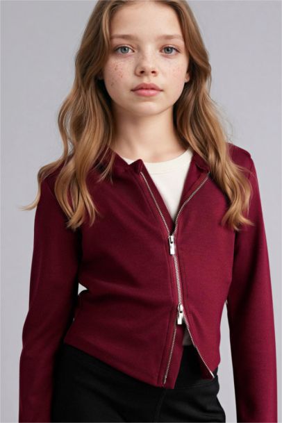 Fermuarlı Modal Hırka Kız Çocuk