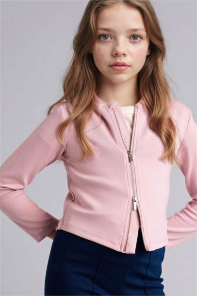 Fermuarlı Modal Hırka Kız Çocuk